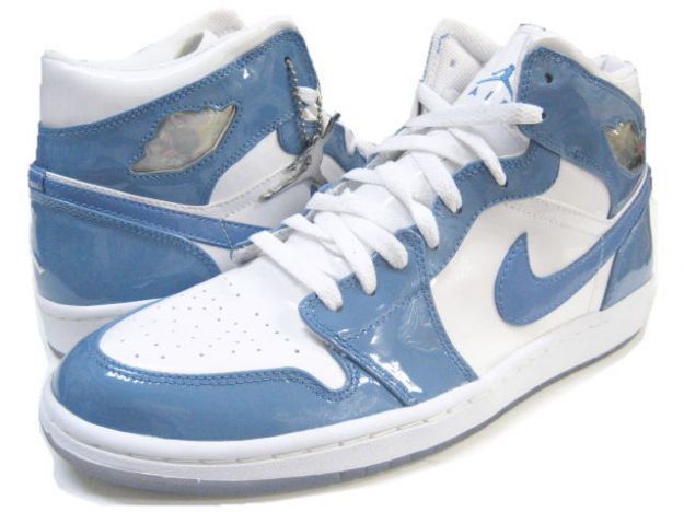 baby blue patent leather jordans