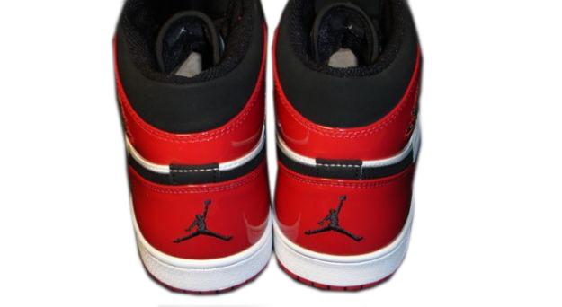 Jordan 1 Retro White Black Red Shoes - Click Image to Close