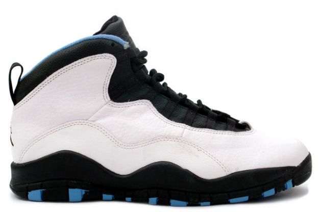 air jordan 10 charlotte hornets white black dark powder blue shoes