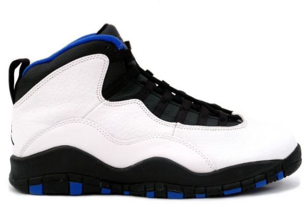 air jordan 10 new york knicks white black royal blue orange flame shoes