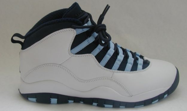 Jordan 10 Retro ice blue white obsidian ice blue varsity red shoes