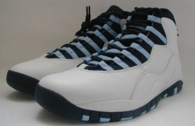 Jordan 10 Retro ice blue white obsidian ice blue varsity red shoes