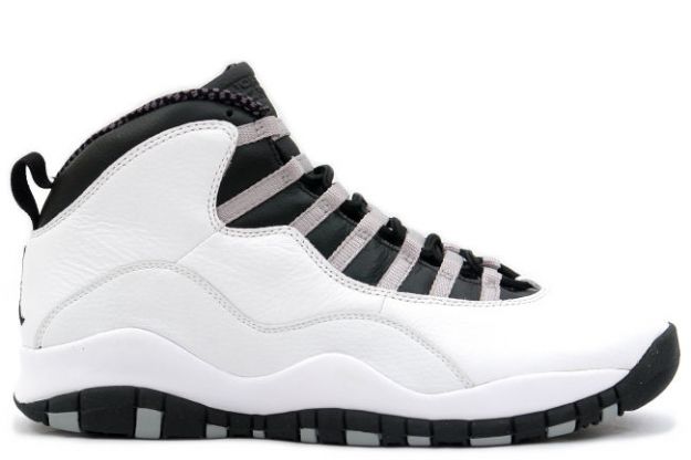 Jordan 10 Retro steels white black light steel grey shoes