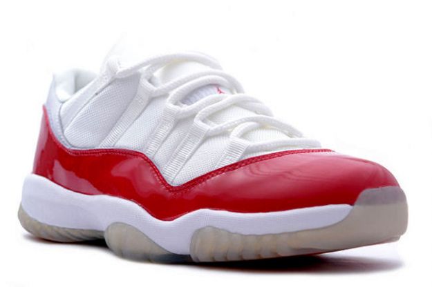 Jordan 11 Retro low white varsity red shoes