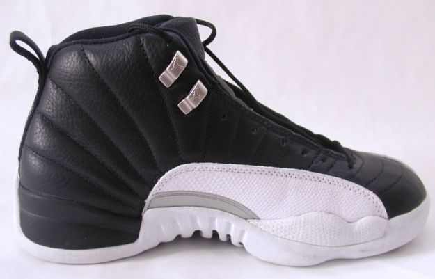 jordan 12 playoffs black varsity red white metallic silver shoes - Click Image to Close