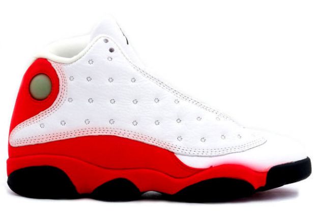 jordan 13 white black true red pearl shoes