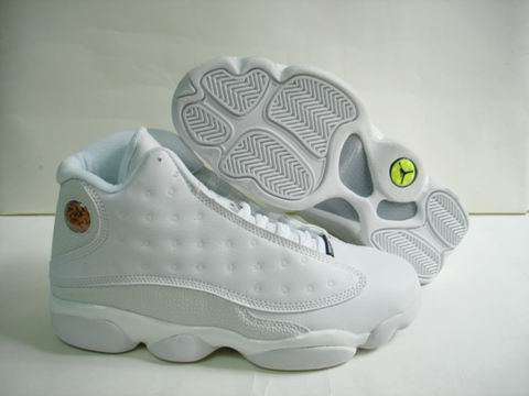 Jordan 13 Retro all white shoes - Click Image to Close