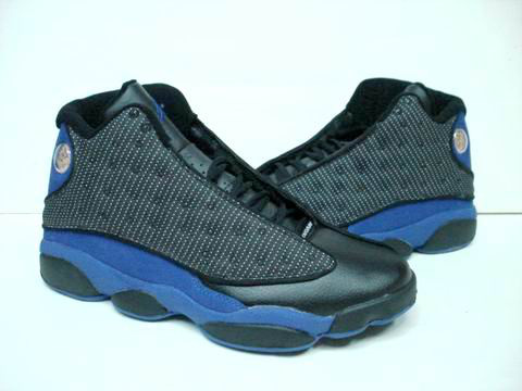 Jordan 13 Retro black blue shoes - Click Image to Close