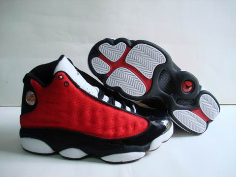 Jordan 13 Retro white black red shoes