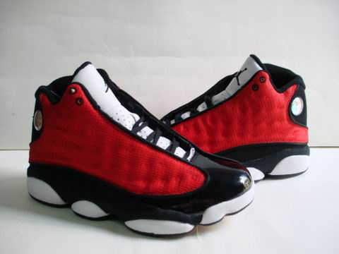 Jordan 13 Retro white black red shoes