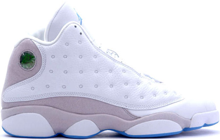 Jordan 13 Retro white grey university blue shoes - Click Image to Close