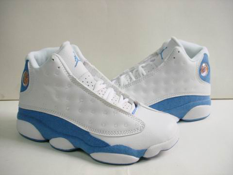 Jordan 13 Retro white light blue shoes