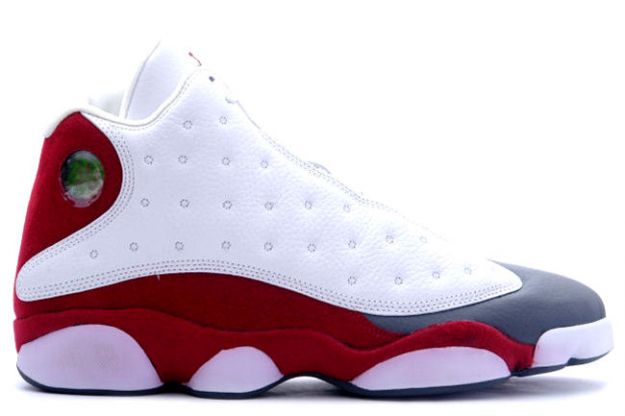 Jordan 13 Retro white team red flint grey shoes