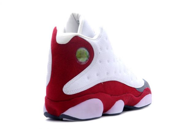 Jordan 13 Retro white team red flint grey shoes