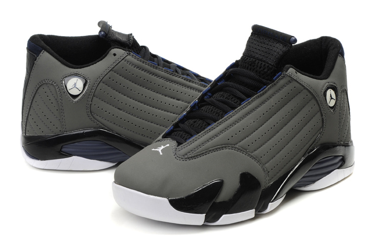 Jordan Retro 14 grey white shoes - Click Image to Close