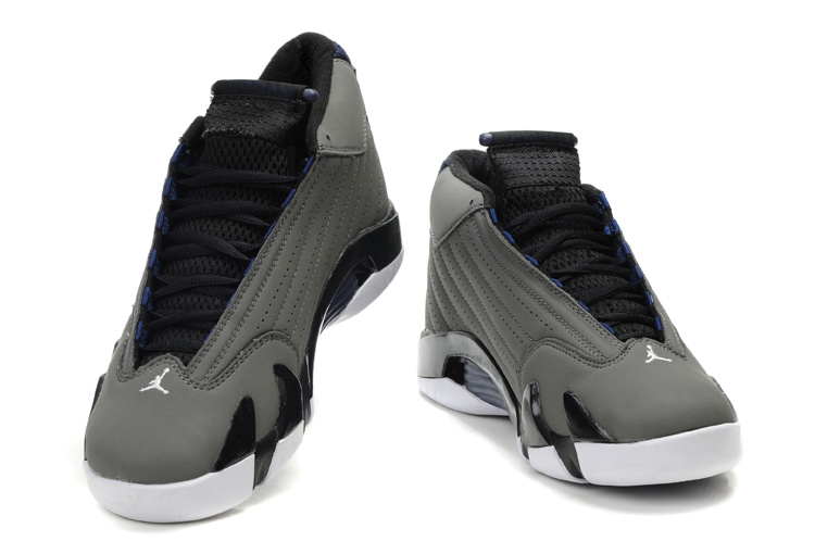 Jordan Retro 14 grey white shoes - Click Image to Close