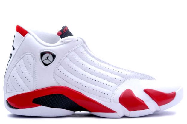 Jordan Retro 14 white black varsity red shoes - Click Image to Close