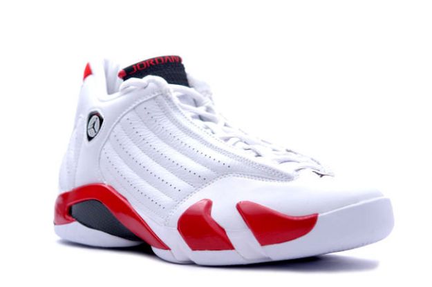 Jordan Retro 14 white black varsity red shoes