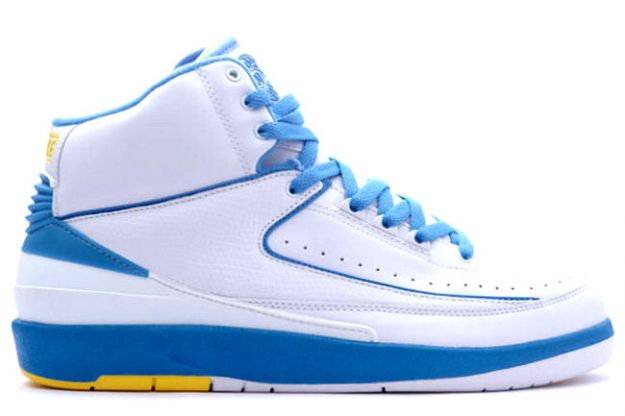 Jordan 2 Retro Carmello Anthony Melo White University Blue Varisty Maize Shoes - Click Image to Close