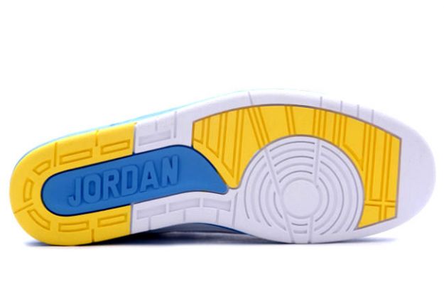 Jordan 2 Retro Carmello Anthony Melo White University Blue Varisty Maize Shoes - Click Image to Close