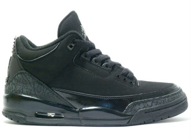 Jordan 3 Retro All Black Cat Charcoal Shoes - Click Image to Close