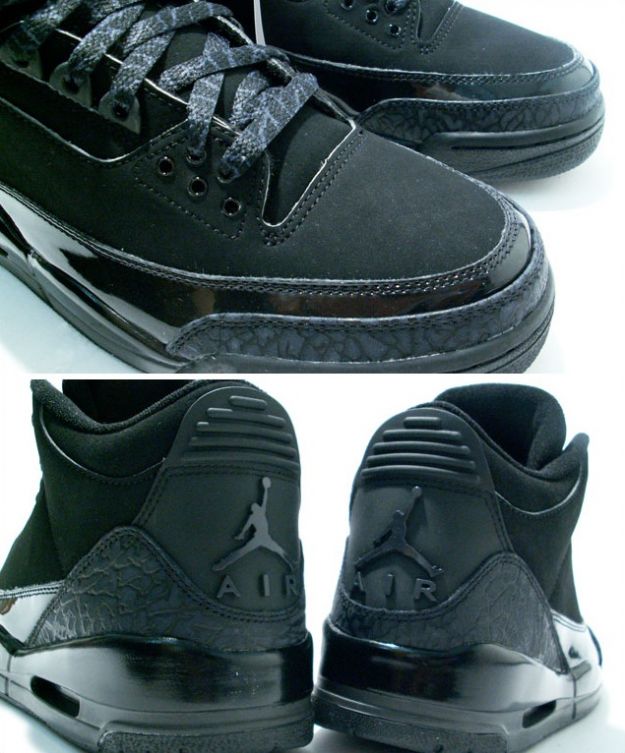 Jordan 3 Retro All Black Cat Charcoal Shoes