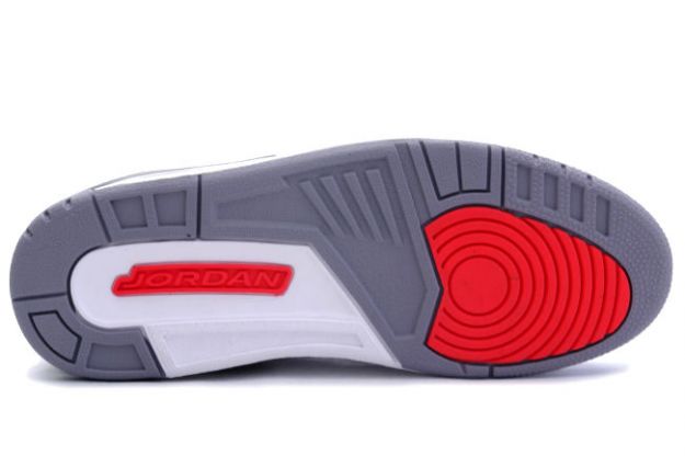 Jordan 3 Retro White Cement Grey Fire Red Shoes