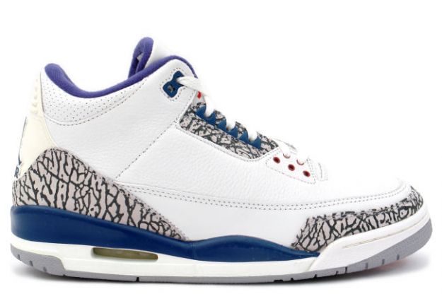 Jordan 3 Retro White True Blue Cement Shoes