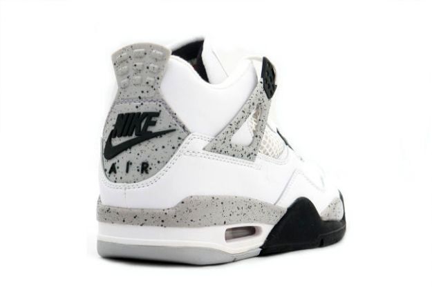 Jordan 4 Retro 1999 white black cement shoes - Click Image to Close