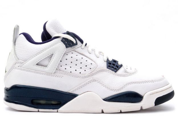 Jordan 4 Retro 1999 white columbia blue midnight navy shoes