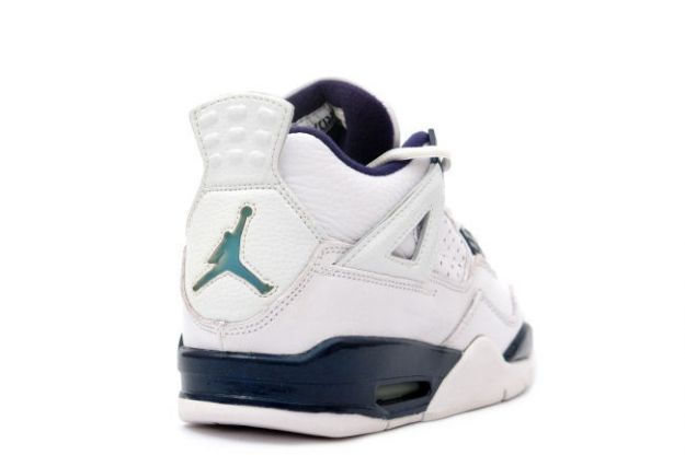 Jordan 4 Retro 1999 white columbia blue midnight navy shoes - Click Image to Close