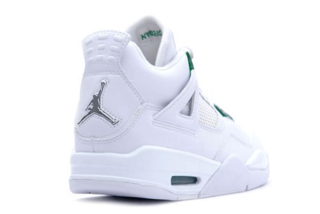 Jordan 4 Retro white chrome green shoes - Click Image to Close