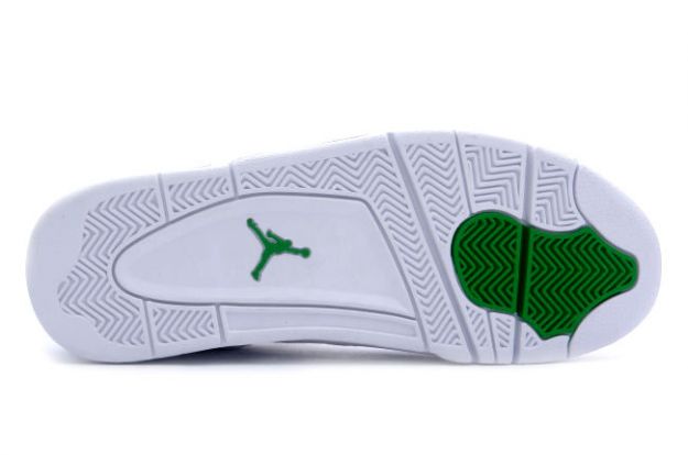 Jordan 4 Retro white chrome green shoes - Click Image to Close