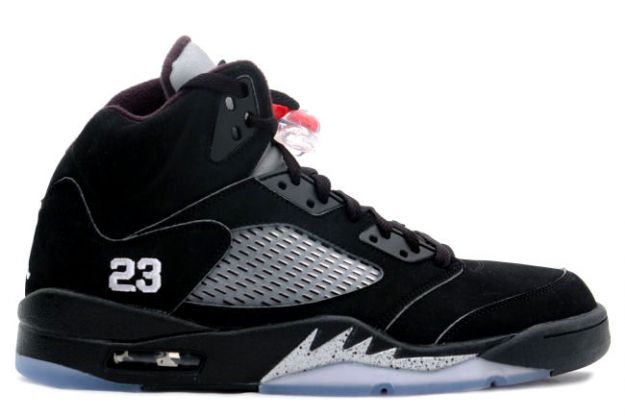 Jordan 5 Retro black metallic silver shoes - Click Image to Close