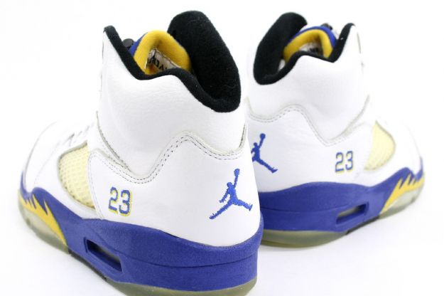 Jordan 5 Retro laney white varsity royal varsity maize shoes