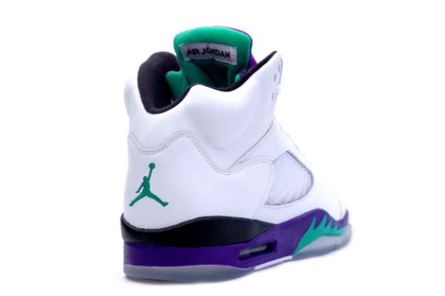 Jordan 5 Retro white grape ice new emerald shoes