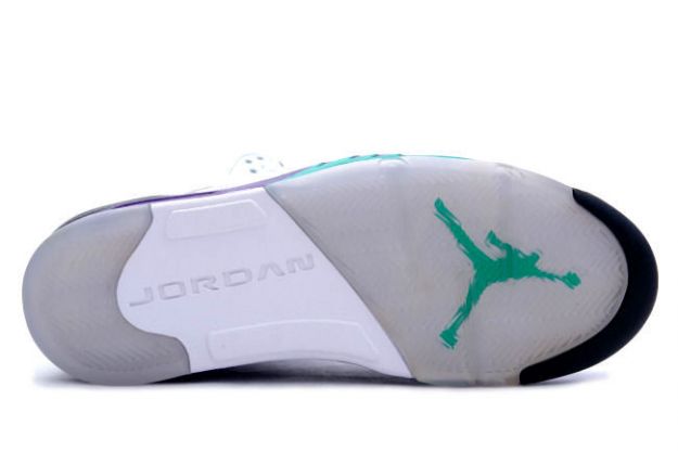 Jordan 5 Retro white grape ice new emerald shoes - Click Image to Close