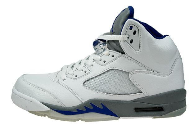 Jordan 5 Retro white sport royal stealth shoes - Click Image to Close