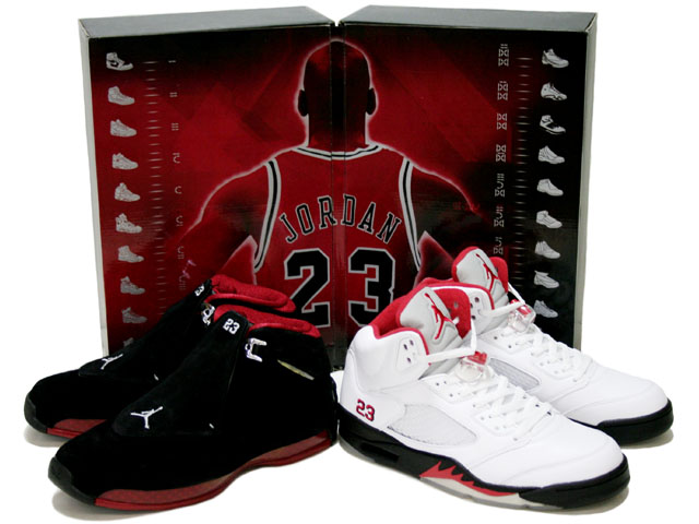 air jordan 5 white black fire red&air jordan 18 countdown package shoes - Click Image to Close