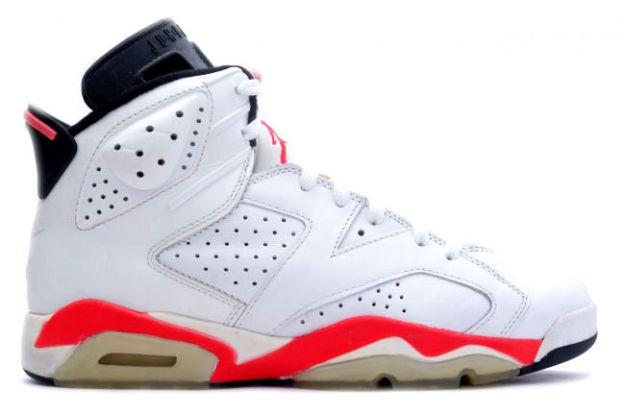 Air Jordan 6 White Infared Black Shoes - Click Image to Close