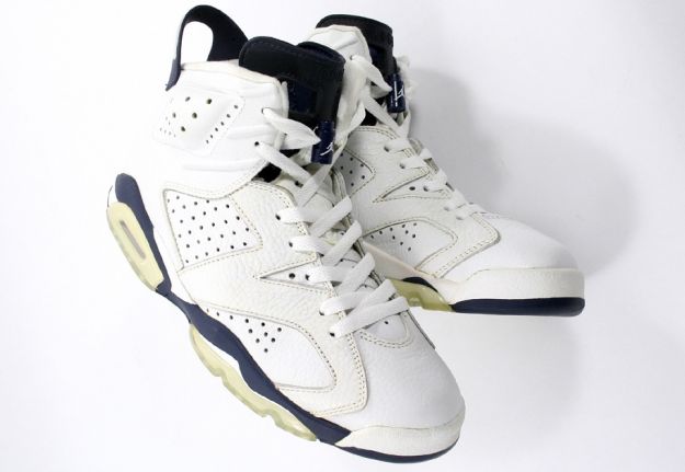 Jordan 6 Retro white midnight navy shoes - Click Image to Close