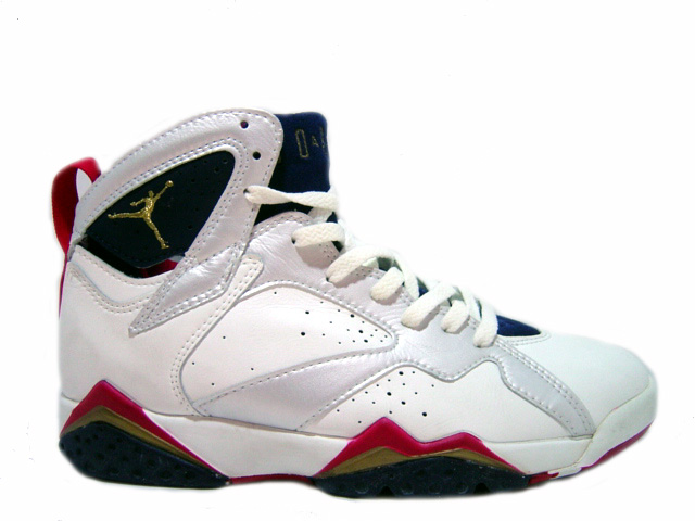 Air Jordan 7 Olympics White Navy True Red - Click Image to Close