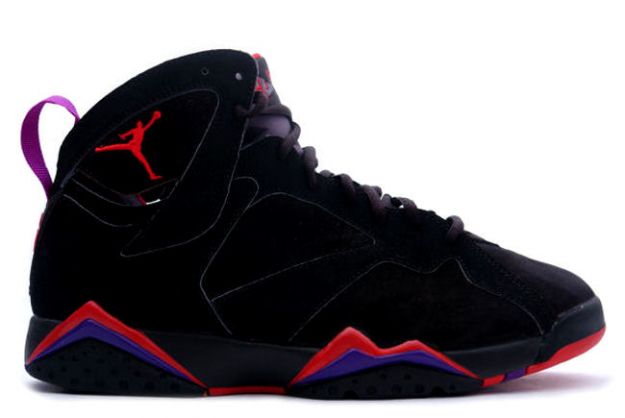 Jordan 7 Retro black dark charcoal true red shoes