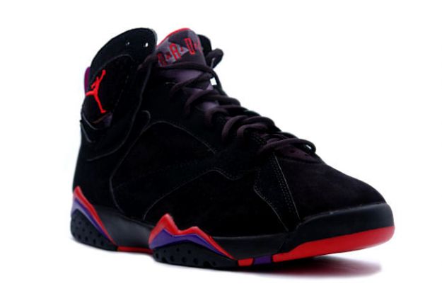 Jordan 7 Retro black dark charcoal true red shoes - Click Image to Close