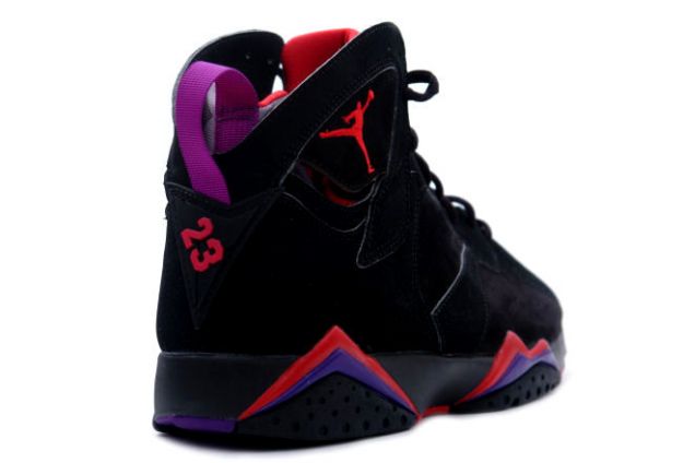 Jordan 7 Retro black dark charcoal true red shoes - Click Image to Close