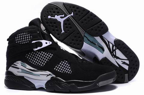 Jordan 8 Retro black grey shoes - Click Image to Close