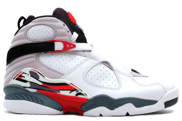 Jordan 8 Retro white black true red shoes