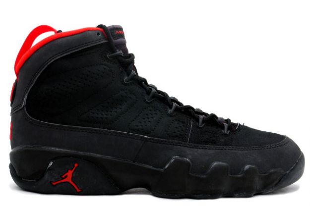 air jordan 9 black dark charcoal true red shoes