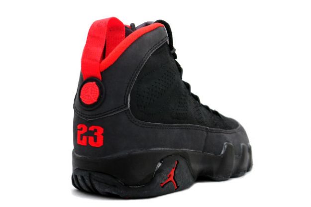 air jordan 9 black dark charcoal true red shoes - Click Image to Close