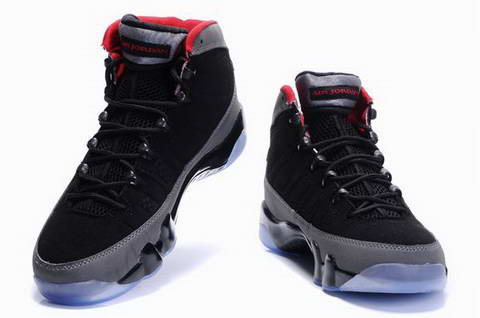 Jordan 9 Retro black grey shoes - Click Image to Close